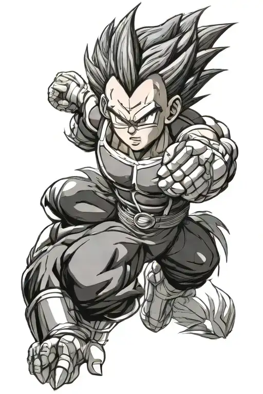 Vegeta Super Saiyan 2 tattoo design idea