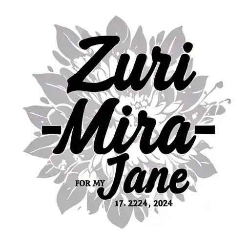 "Zuri Mira-Jane June 17 2024" for my daughter tattoo tattoo design idea