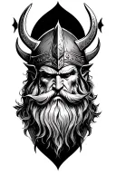 viking odin god of war tattoo design idea