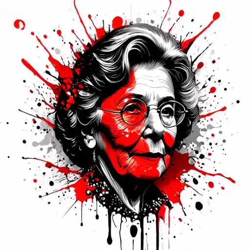 memory for grandmother  tattoo design idea