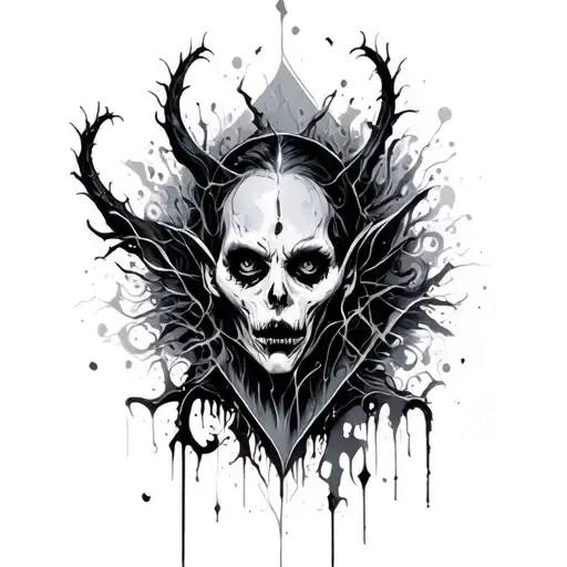 dark creepy abstract black ignorant patchwork tattoos tattoo design idea
