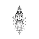 Shiva Parvati tattoo design idea