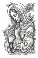 virgin mary praying tattoo design inspired tattoo design idea