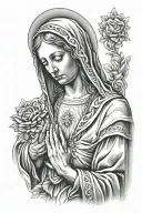 virgin mary praying tattoo design inspired tattoo design idea