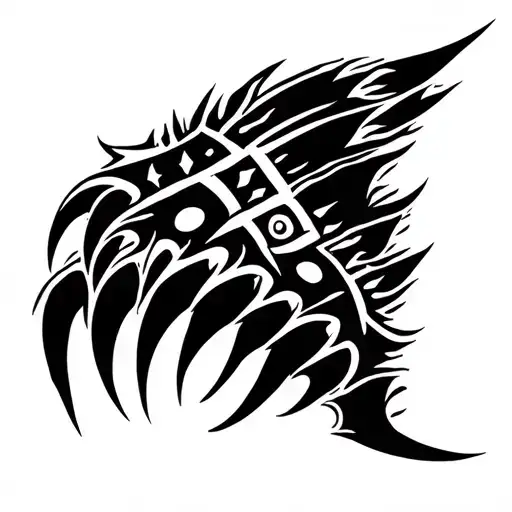 bear claw tattoo design idea