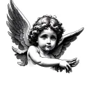 cherub angel tattoo design idea
