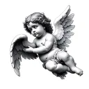 cherub angel tattoo design idea