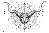 libra taurus constellation tattoo design idea