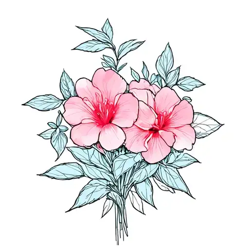 studio ghibli flowers tattoo design idea