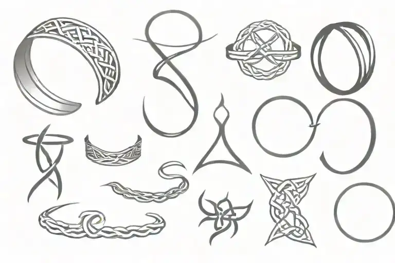 celtic rune bands for love tattoo design idea
