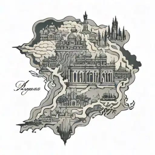Bombay map tattoo design idea