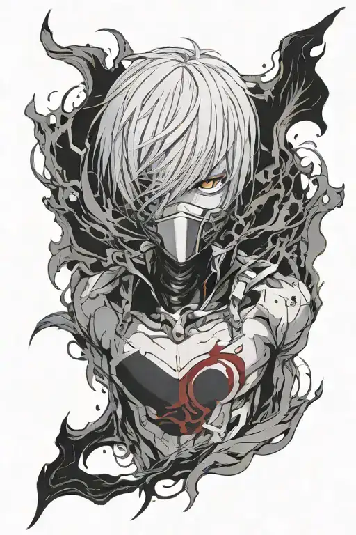 ken kaneki tokyo ghoul tattoo design idea
