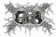 the twisted one blasphemous bleeding tattoo design idea