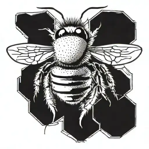 bumble bee tattoo design idea
