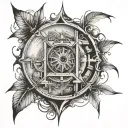 perspective being inevitable connected tattoo design idea