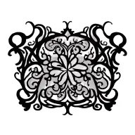 Single Gothic filigree featuring intricate swirling curves, baroque-style flourishes, and subtle ornamental details. tattoo design idea