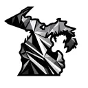 geometric michigan tattoo design idea