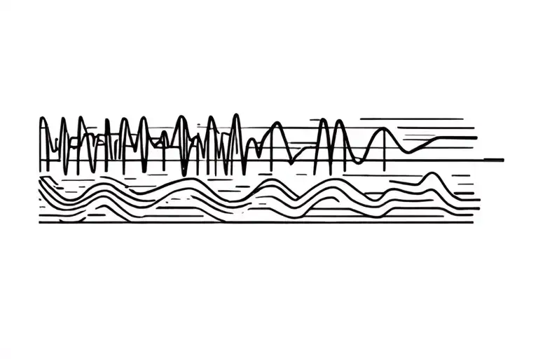 audio waveforms tattoo design idea