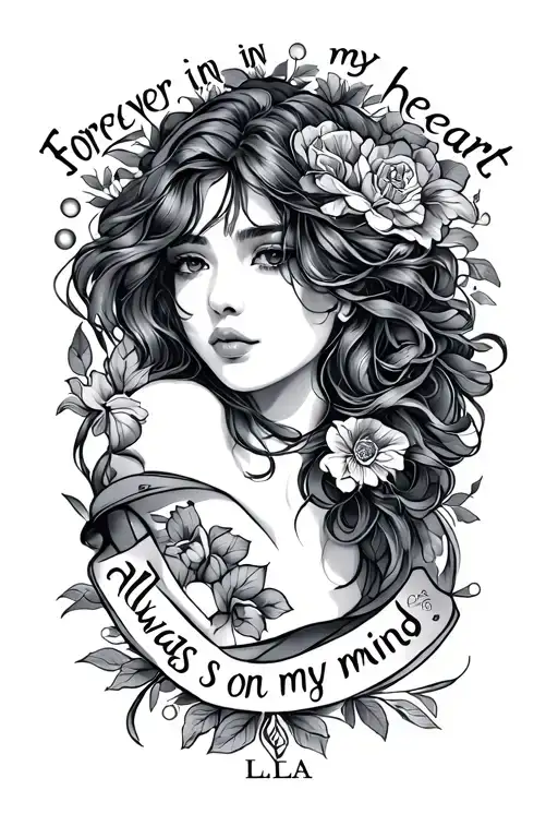 a tattoo that says forever in my heart always on my mind LLA decemeber 28 july 20  tattoo design idea