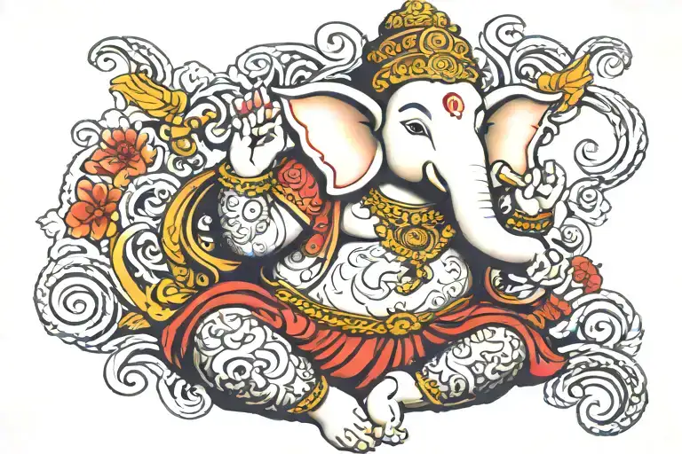 lord ganesha tattoo design idea