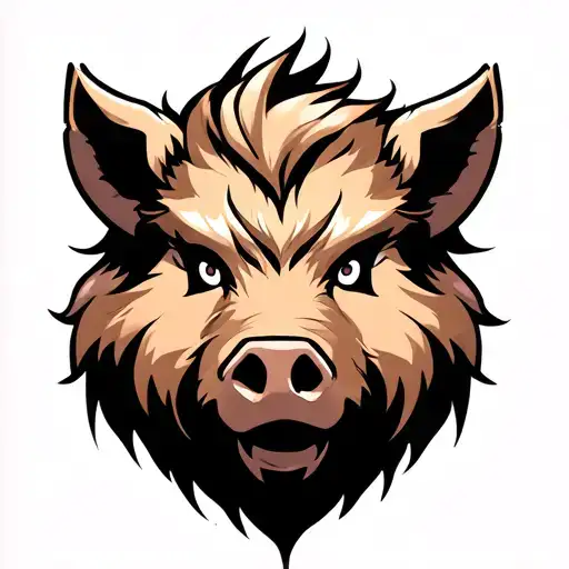 boar head tattoo design idea