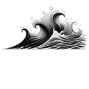 Filler Wave Patterns tattoo design idea