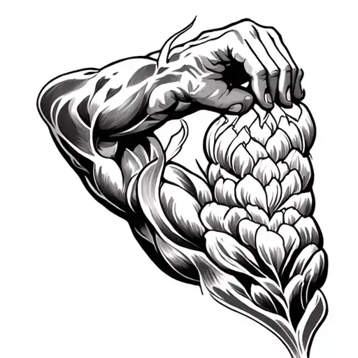 On Triceps tattoo design idea