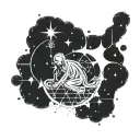 Aquarius constellation reflecting tattoo design idea