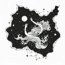 Aquarius constellation reflecting tattoo design idea