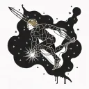 Aquarius constellation reflecting tattoo design idea