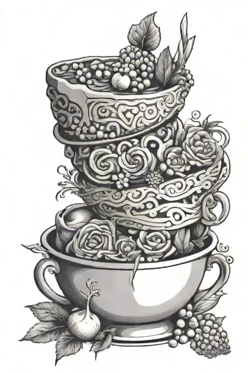 culinary masterpiece infused tattoo design idea