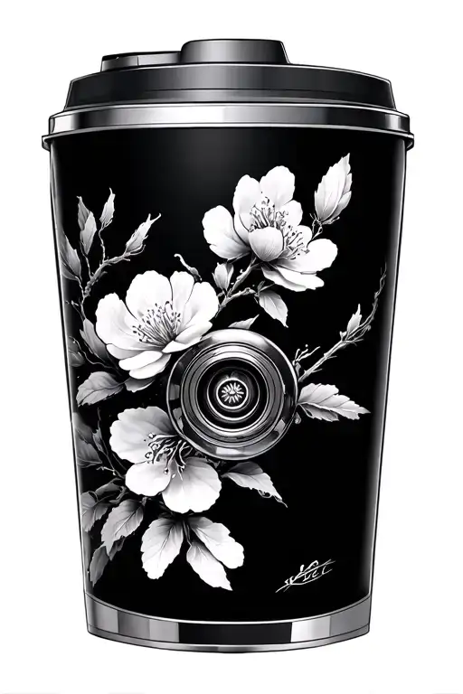 vehicle turbo, cherry blossom tattoo design idea