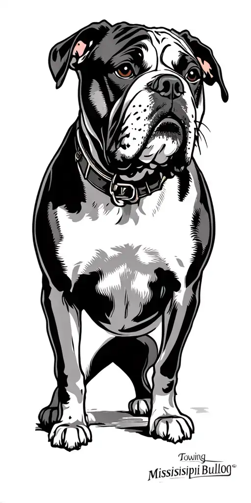 towing Mississippi  bulldog tattoo design idea