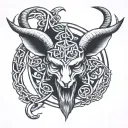 celtic baphomet tattoo design idea