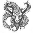 celtic baphomet tattoo design idea