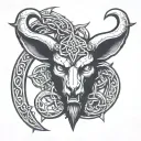 celtic baphomet tattoo design idea