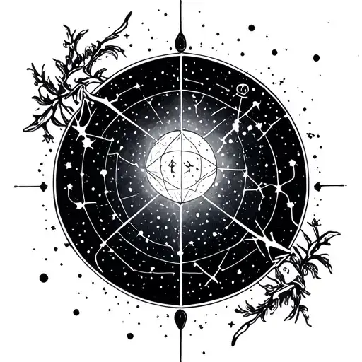 Aquarius constellation reflecting tattoo design idea