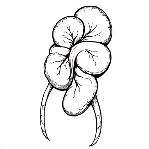 kidney bean tattoo design idea