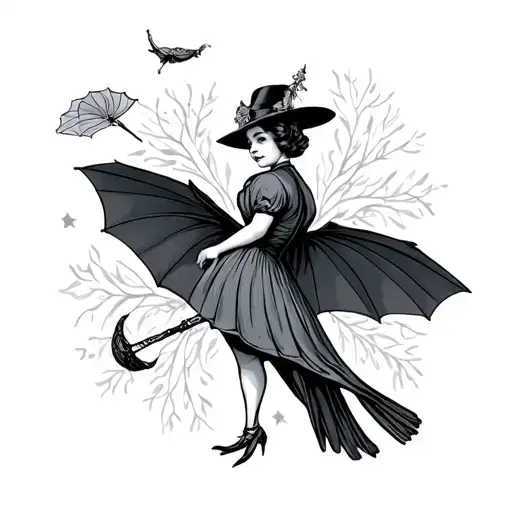 Poppins tattoo design idea