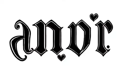 "Amor" tattoo design idea
