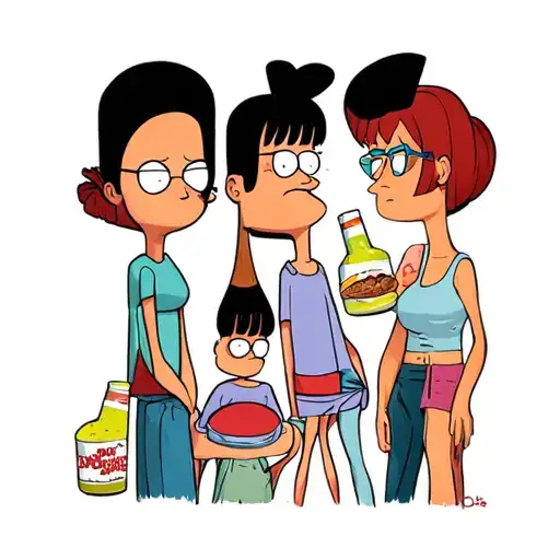 Bobs Burgers characters tattoo design idea