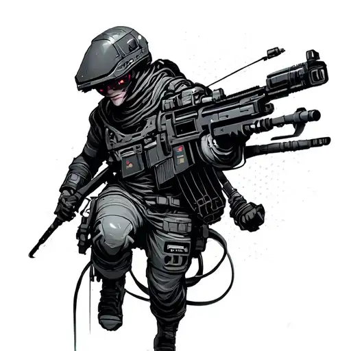 Cyberpunk Edgerunner tattoo design idea