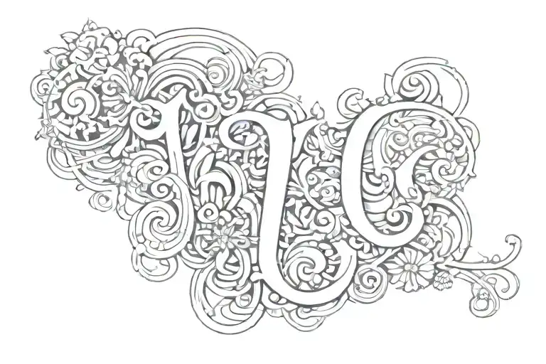 number 19 written tattoo design idea