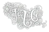 number 19 written tattoo design idea