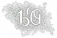 number 19 written tattoo design idea