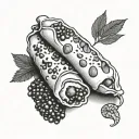 cannoli tattoo design idea