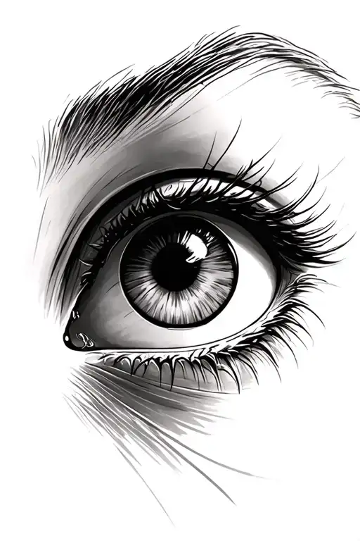 Black and Grey Eye from X 100PRE Bad bunny album cover  tattoo design idea