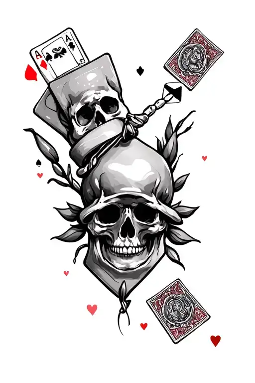 life's a gamble addiction pain tattoo design idea