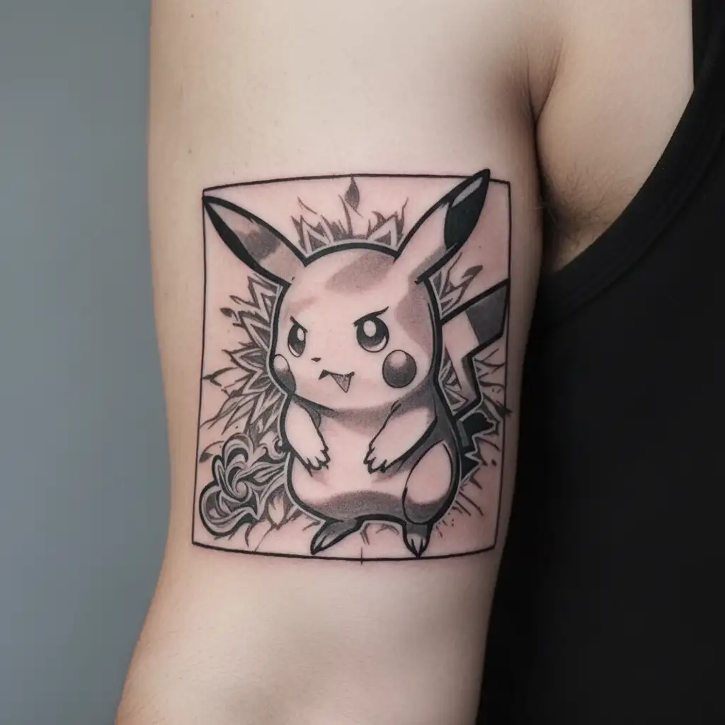 pikachu pokemon tattoo design idea