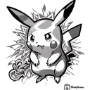 pikachu pokemon tattoo design idea